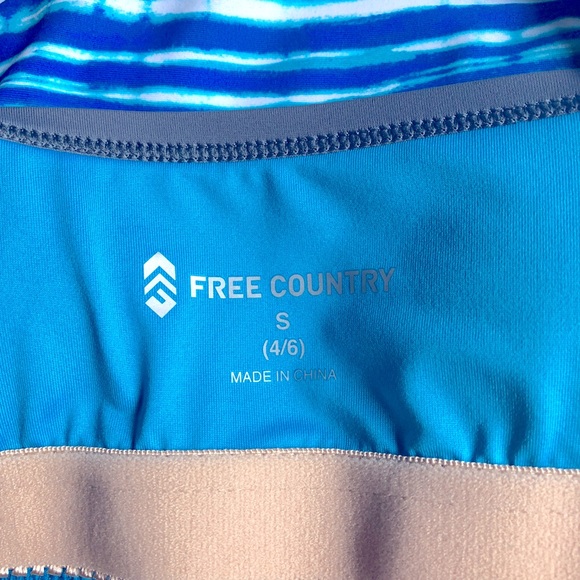 NEW FREE COUNTRY Tankini Swimsuit Top Small Blue - Picture 6 of 16